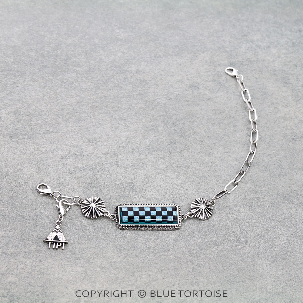 Western Checker Bar Trucker Hat Chain