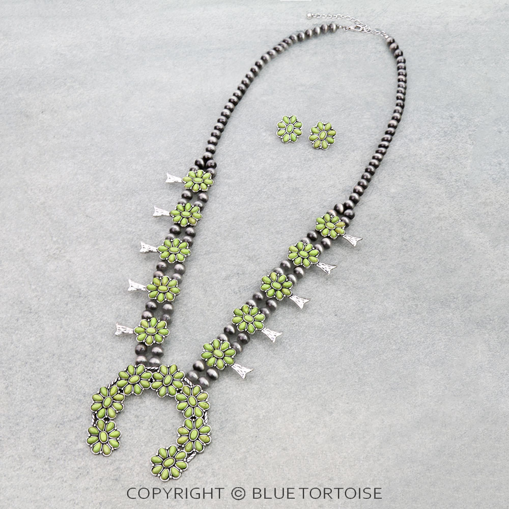 Western Squash Blossom Necklace Set