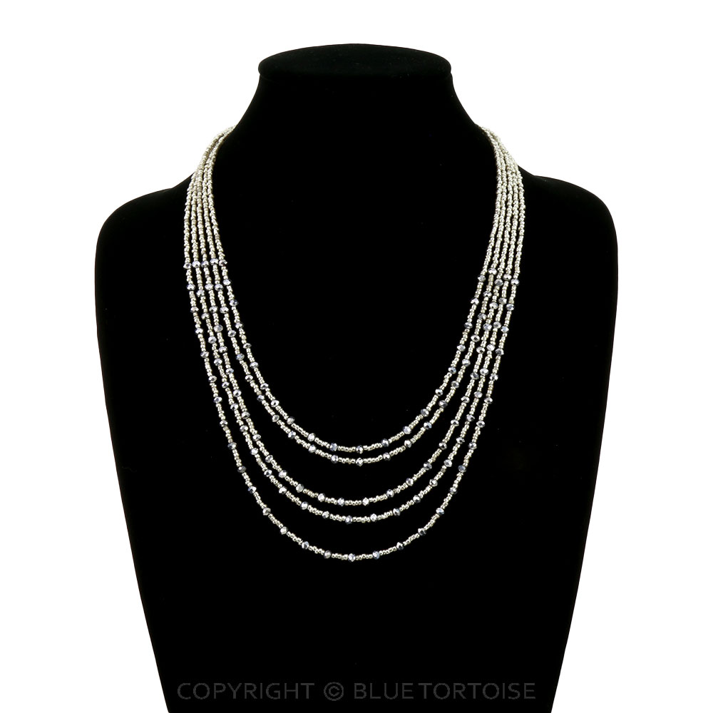Multi Layered Seed Bead Necklace - Image 2