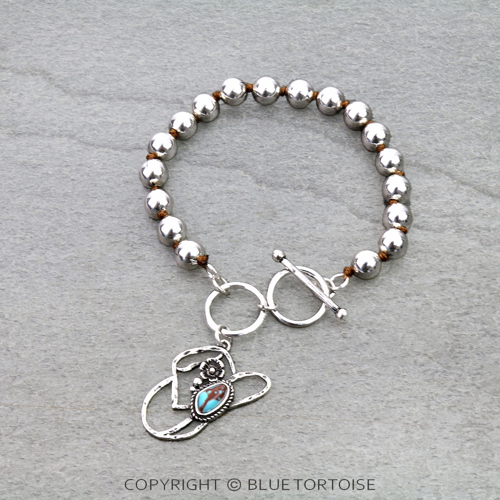 Western Cowboy Hat Toggle Bracelet