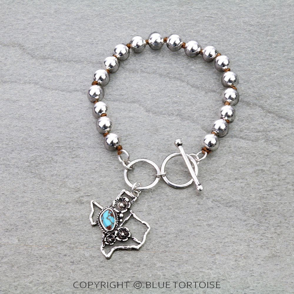 Western Texas Map Toggle Bracelet