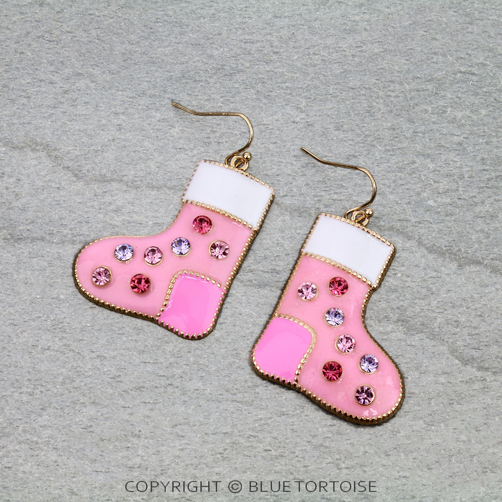 Christmas Stocking Dangle Earrings