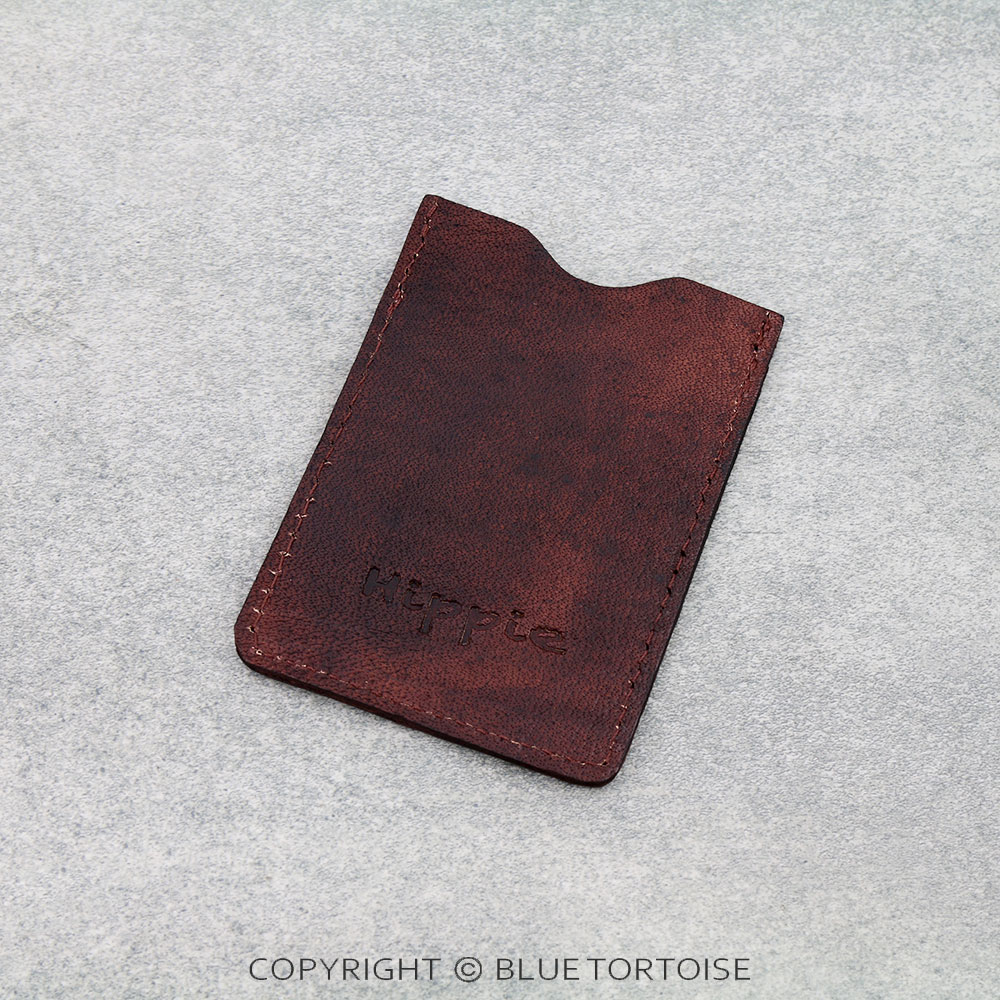 Handmade Genuine Leather Tooled Card Holder - Boot - Image 2