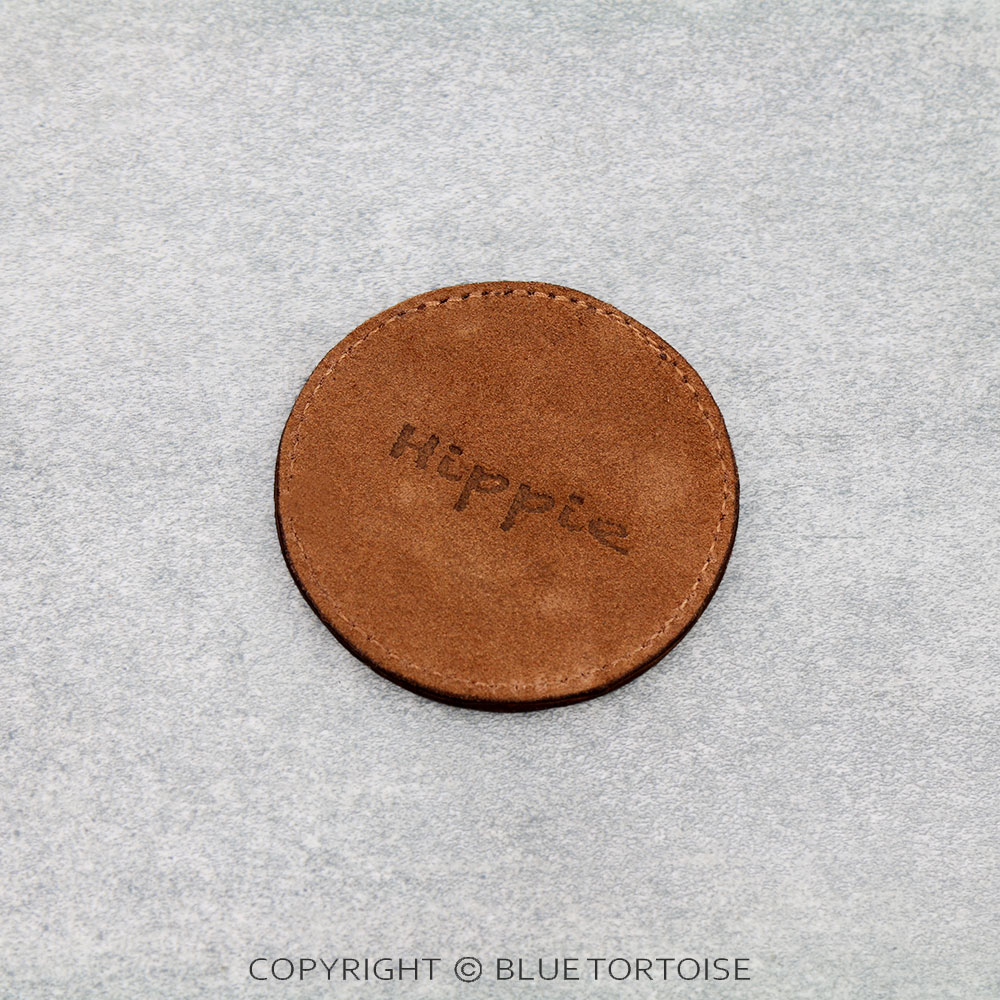 Handmade Genuine Leather Tooled Cup Coaster - Indian Headdress - Image 2