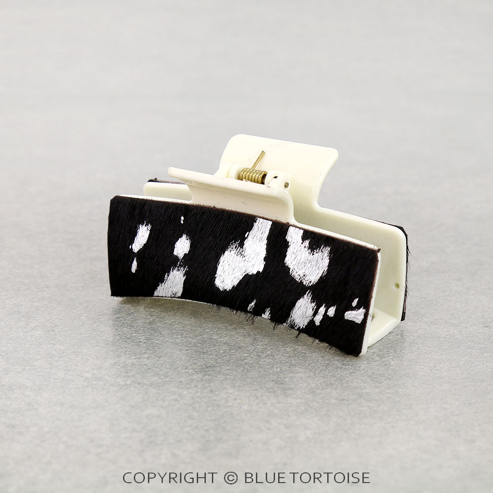 Genuine Leather Cowhide Hair Claw Clip