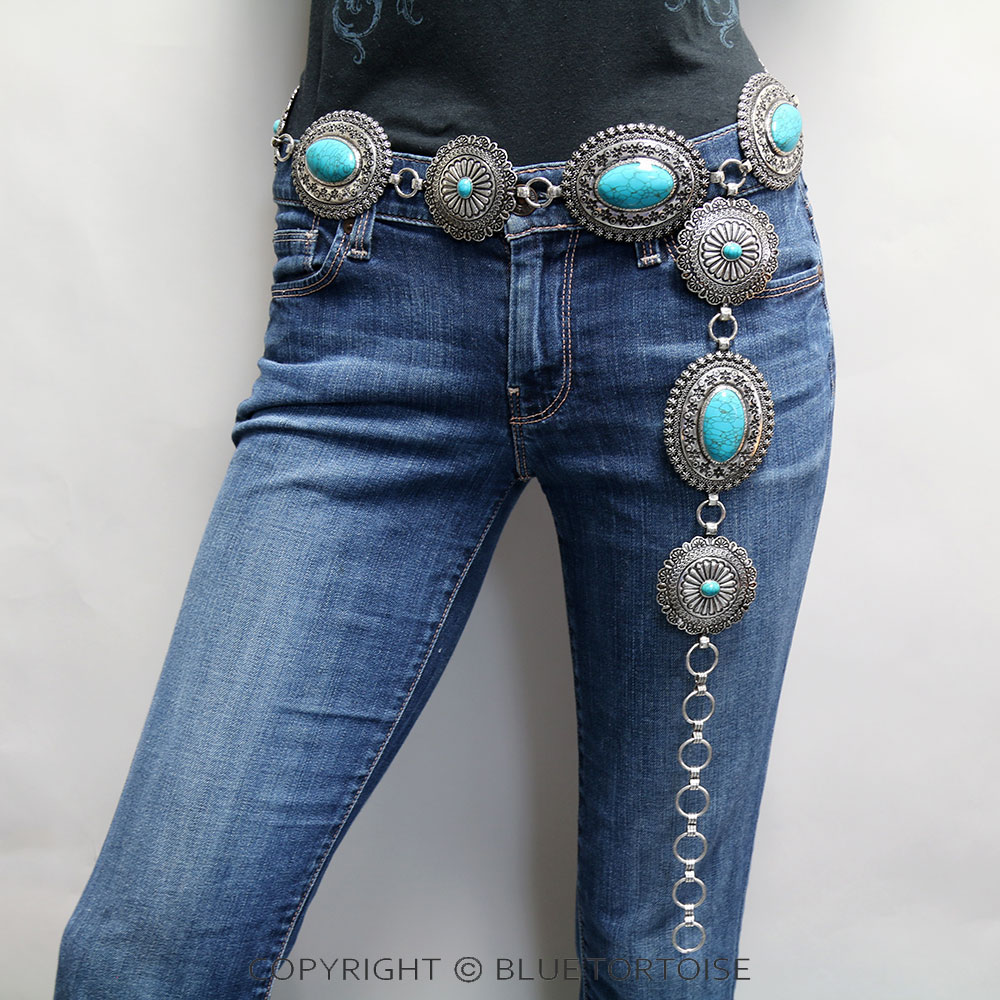 Western Oval Concho Stone Belt - Image 2