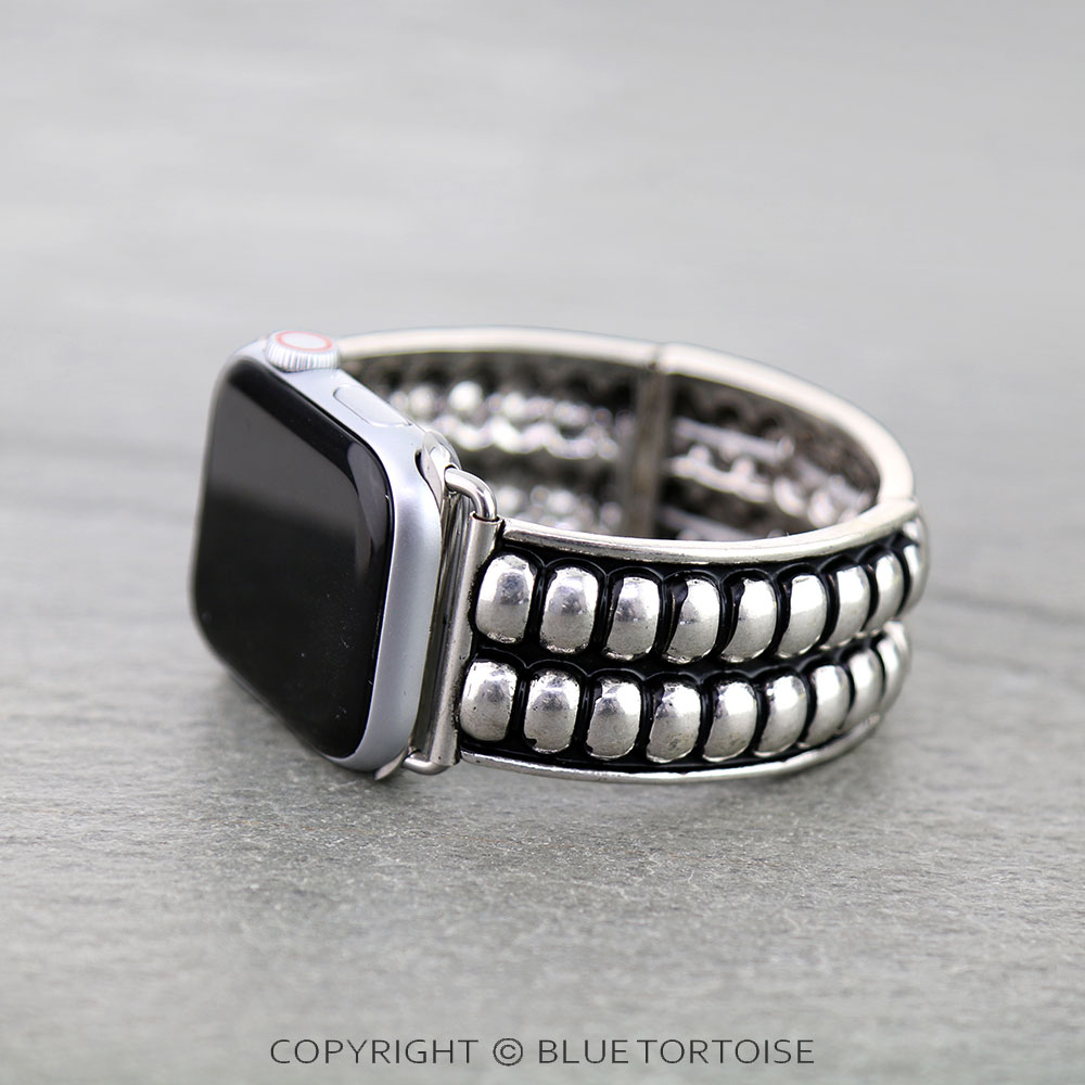 Large Western Metal TXR Stretch Apple Watch Band - Image 2