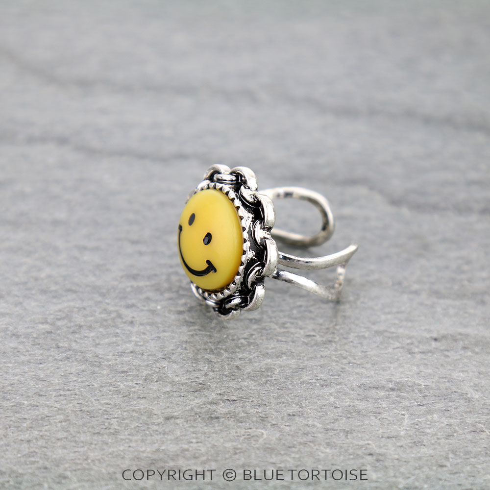Smile Face Cuff Ring - Image 2