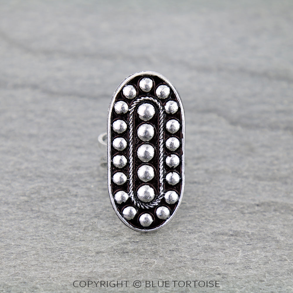 Western Oval Metal Cuff Ring