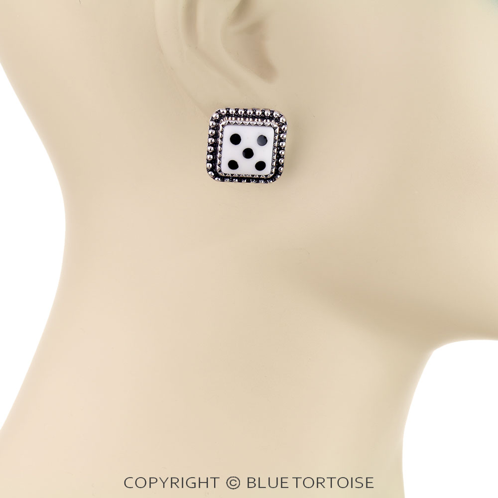 Dice Stud Earrings - Image 2