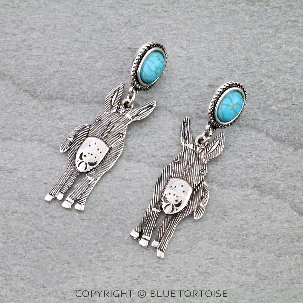 Western Donkey Front Stud Earrings