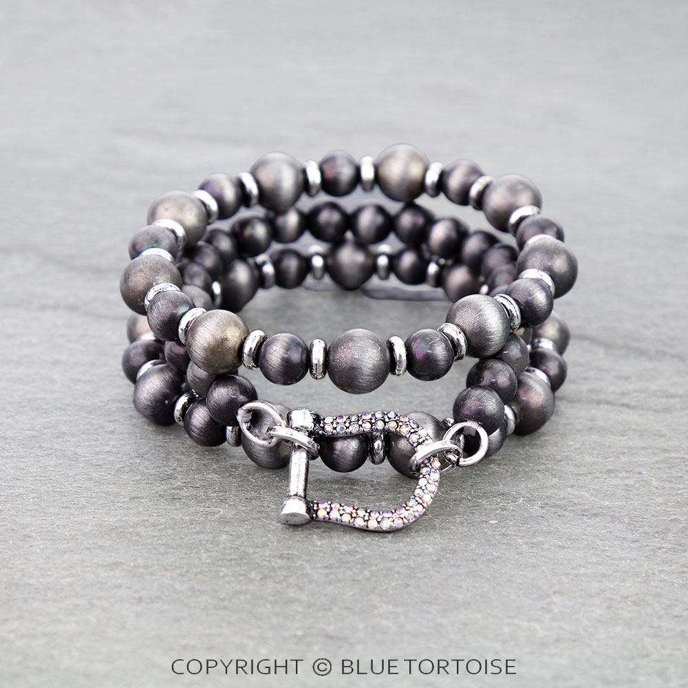Western Horse Groove Stackable Bracelets