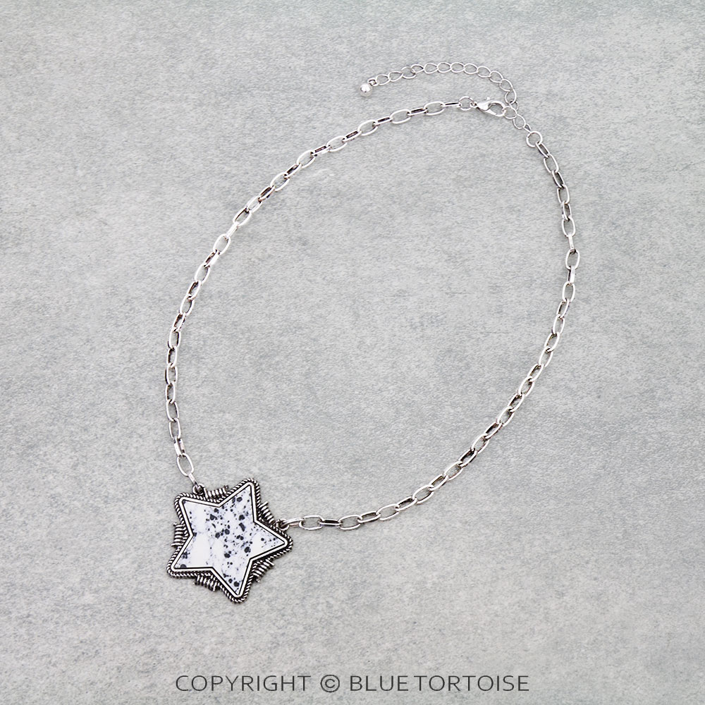 Barbed TXR Star Stone Necklace