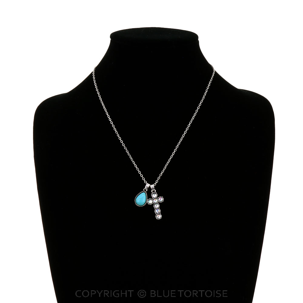 Western Cross Stone Necklace - Image 2