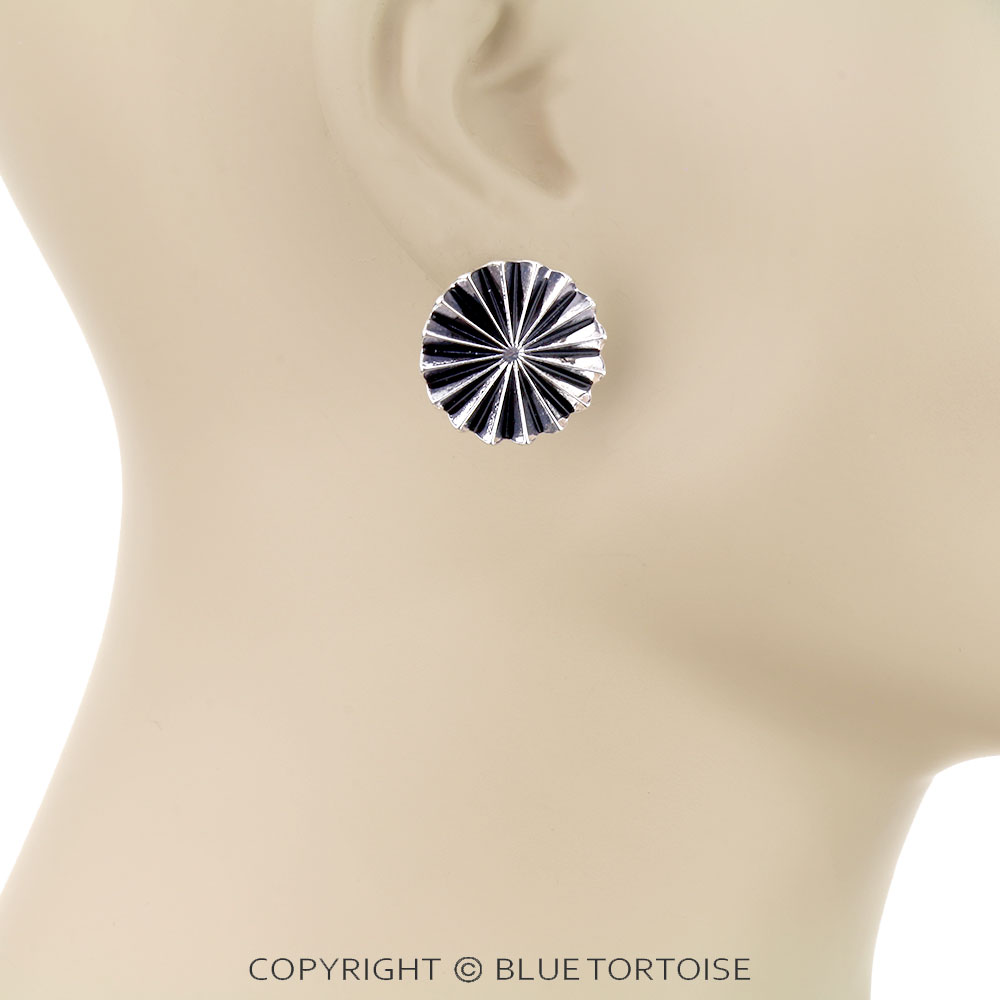 Western Concho Stud Earrings - Image 2