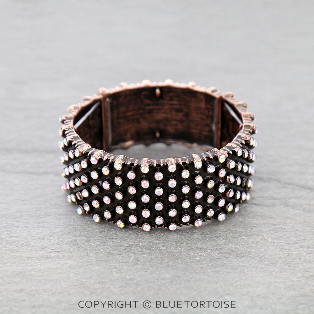 Western Rhinestone Stretch Bracelet