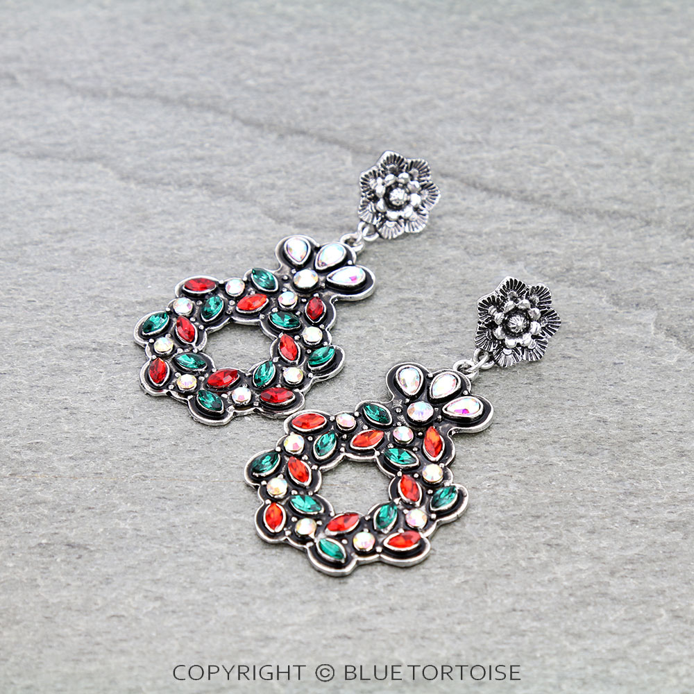 Christmas Wreath Stud Earrings