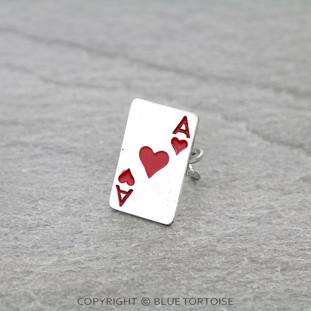 Heart Ace Cuff Ring