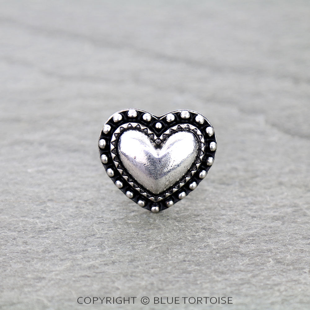 Western Heart Metal Cuff Ring