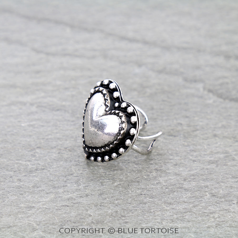 Western Heart Metal Cuff Ring - Image 2