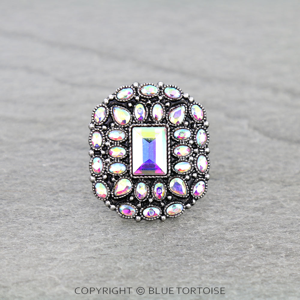 Western Oval Concho Cuff Ring