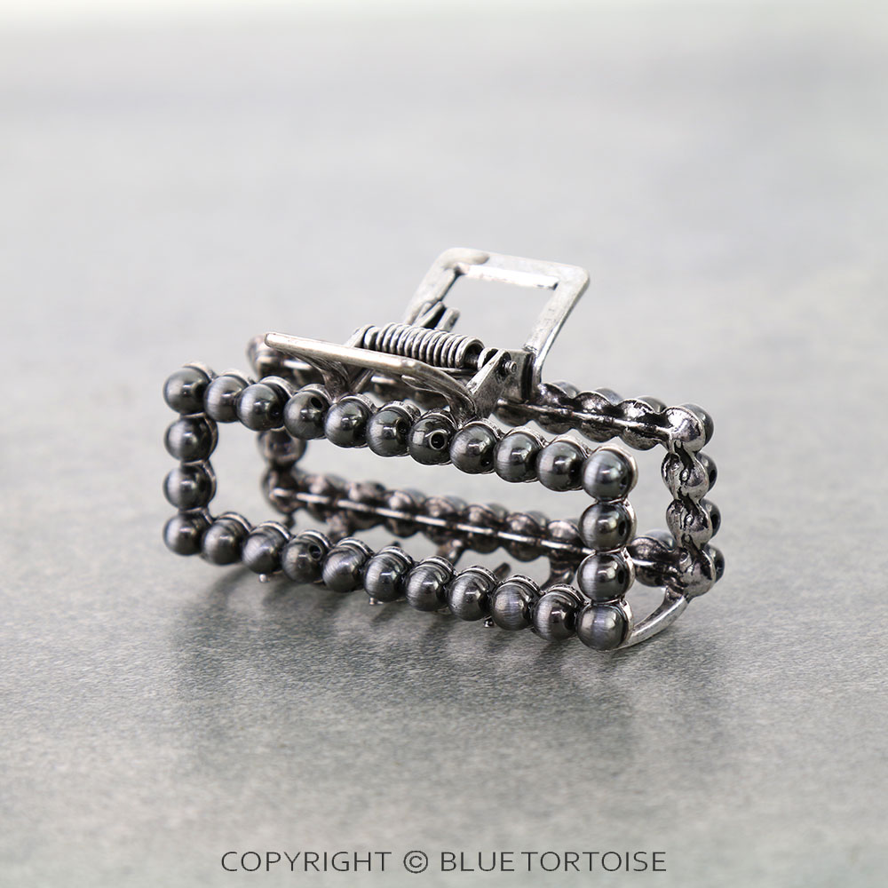 2.75" Navajo Style Pearl Metal Hair Claw Clip