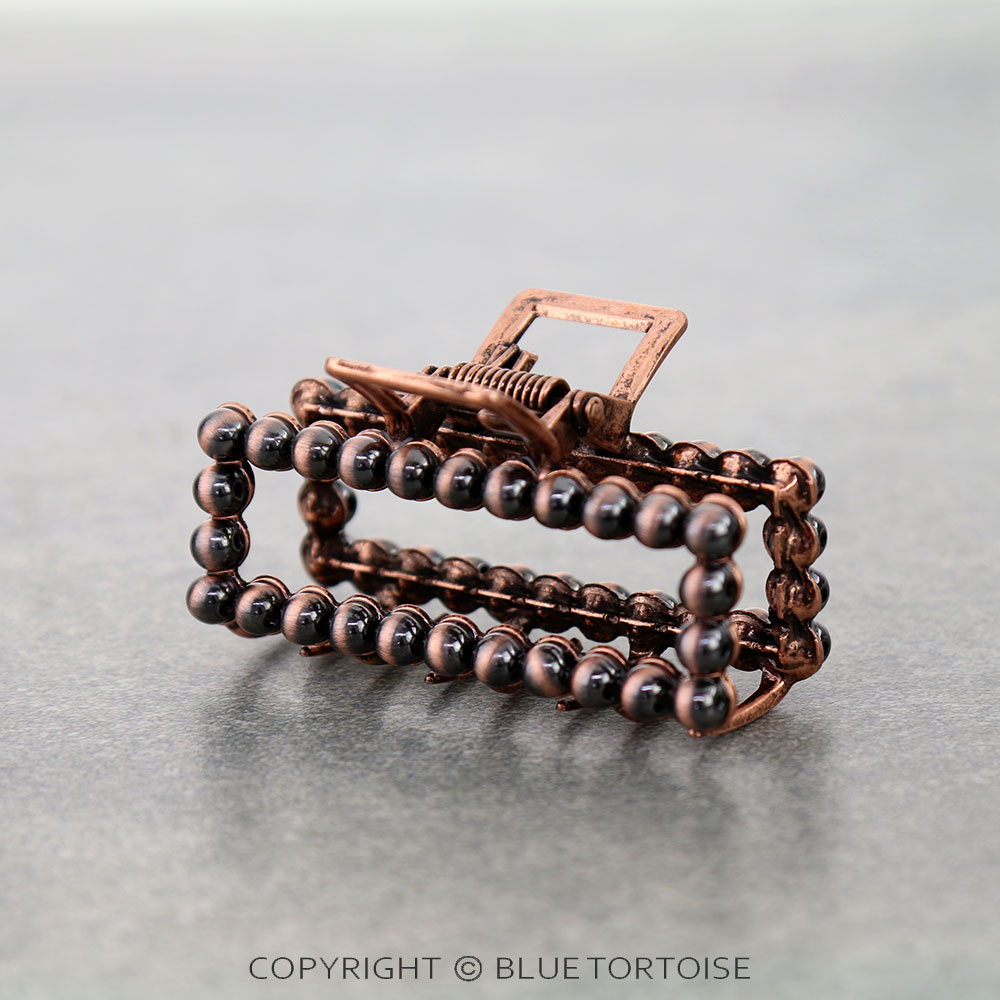 2.75" Navajo Style Pearl Metal Hair Claw Clip