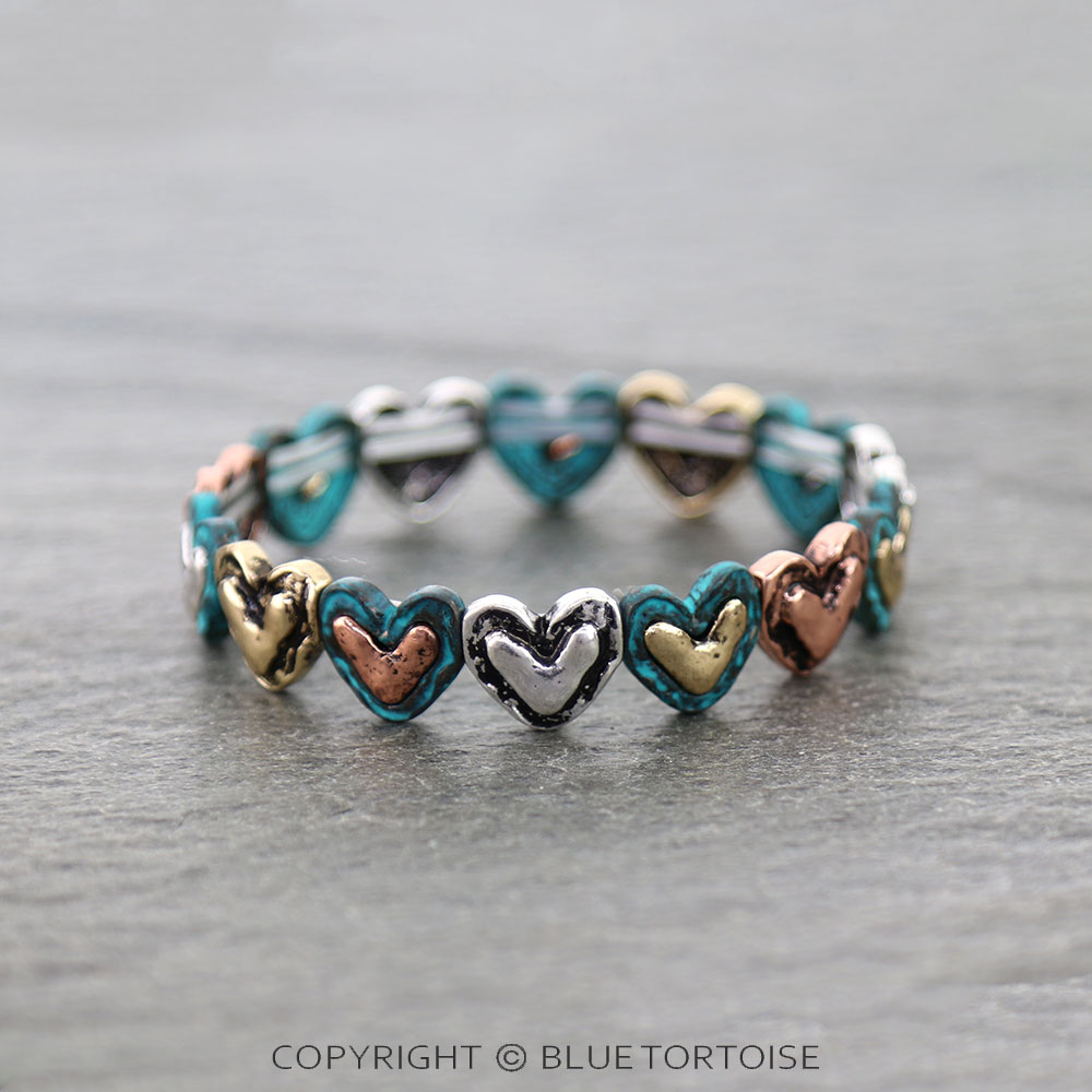 Western Heart Stretch Bracelet