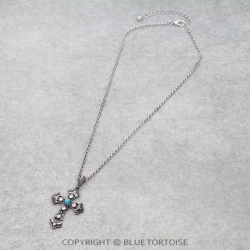Western Cross Pendant Necklace