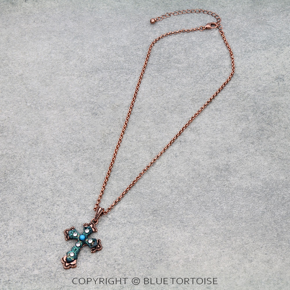 Western Cross Pendant Necklace