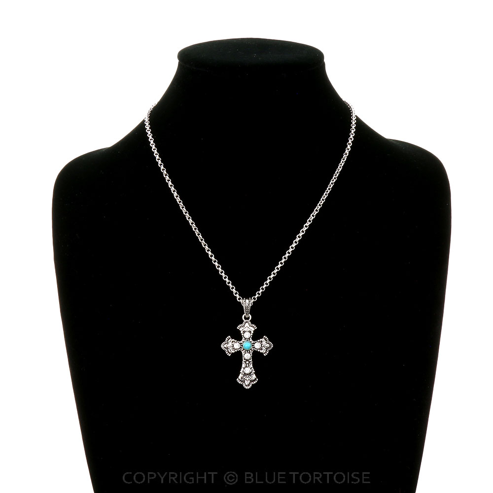 Western Cross Pendant Necklace - Image 2
