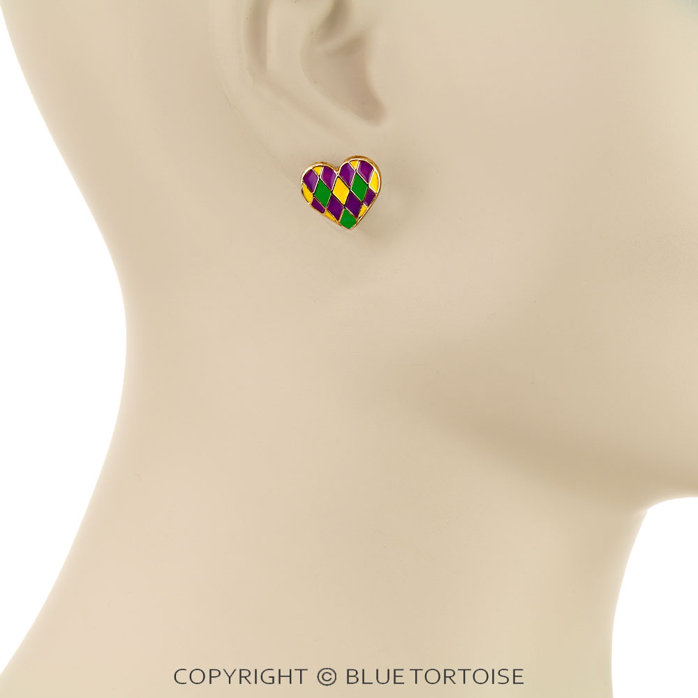 Mardi Gras Epoxy 3 Pair Earrings Set - Image 3