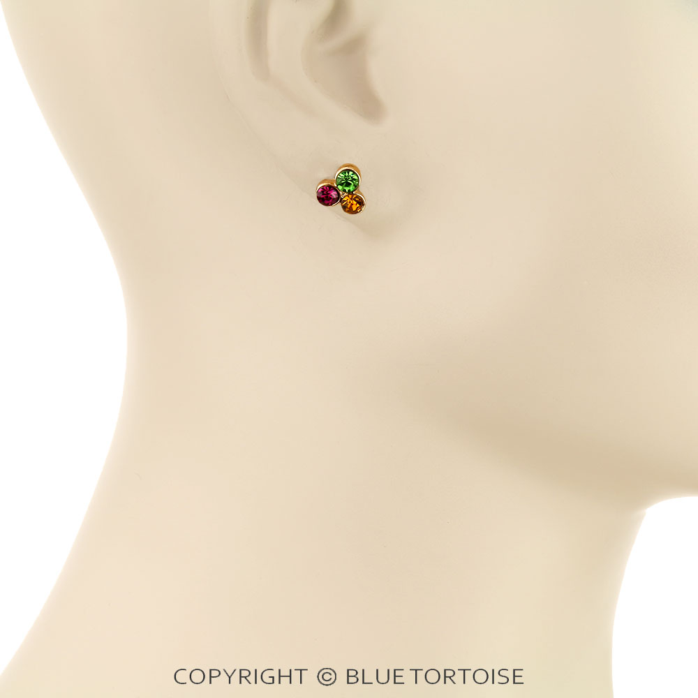 Mardi Gras Epoxy 3 Pair Earrings Set - Image 4