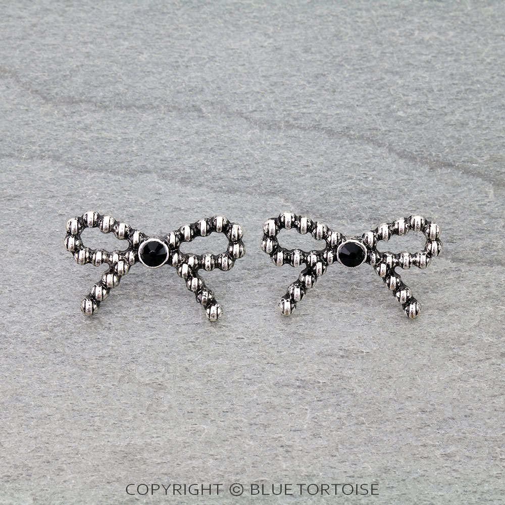 3D Ball TXR Ribbon Stud Earrings
