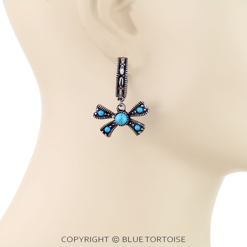 Western TXR Ribbon Hoop Earrings - Image 2