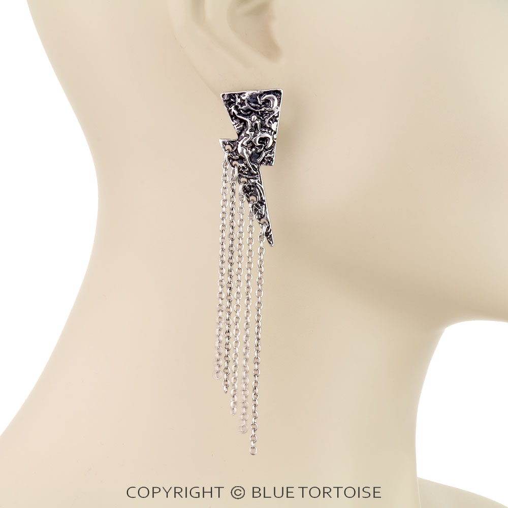 Western Thunder Tassel Stud Earrings - Image 2