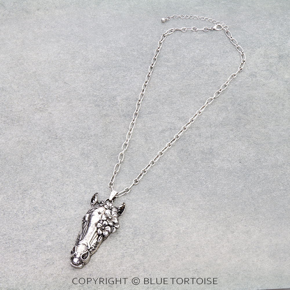 Western Flower TXR Horse Necklace