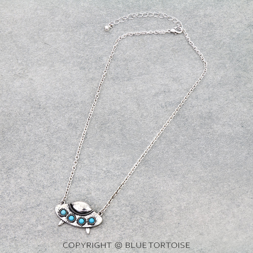 Western UFO Stone Necklace
