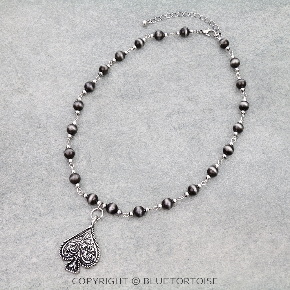 Rope TXR Spade Pendant Necklace