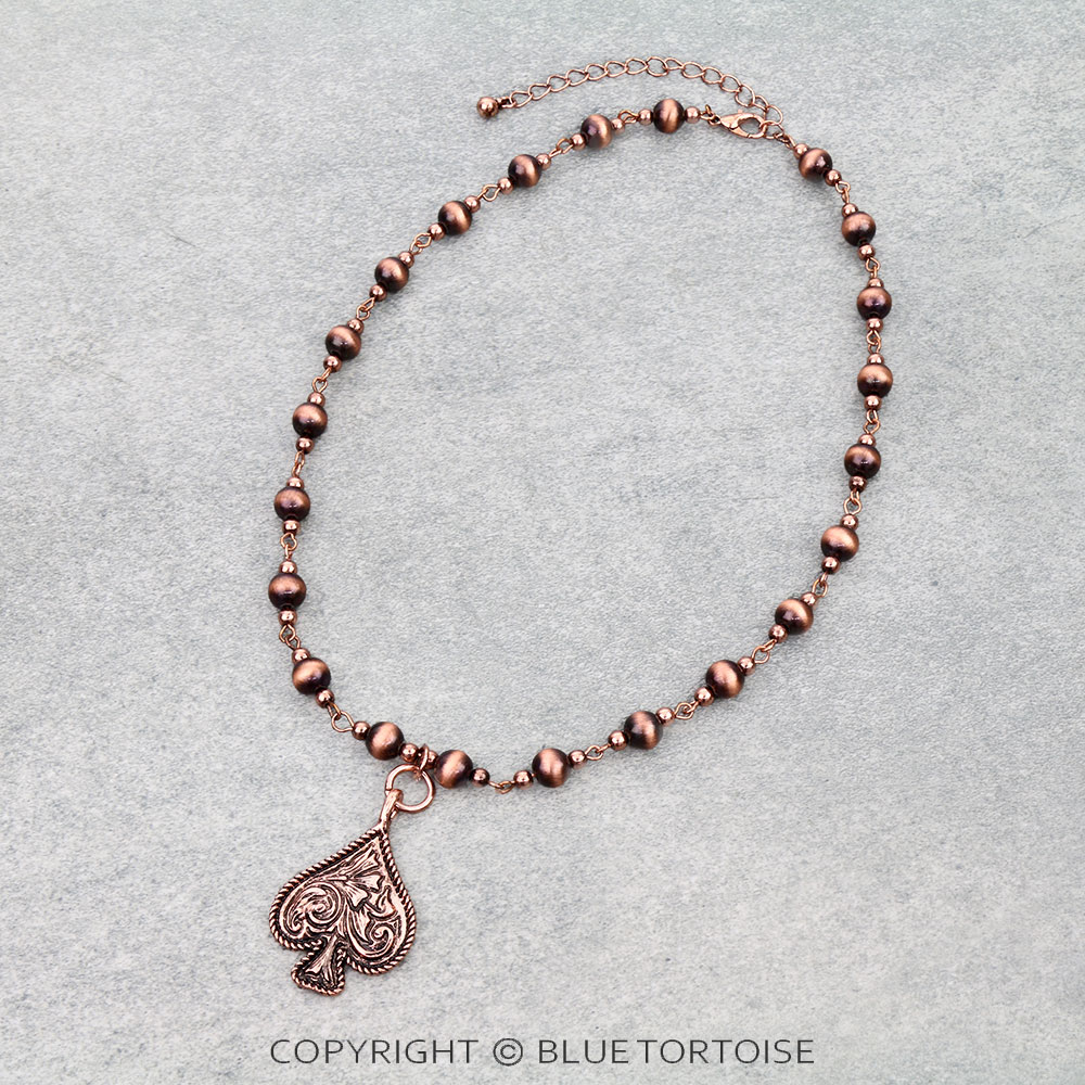 Rope TXR Spade Pendant Necklace