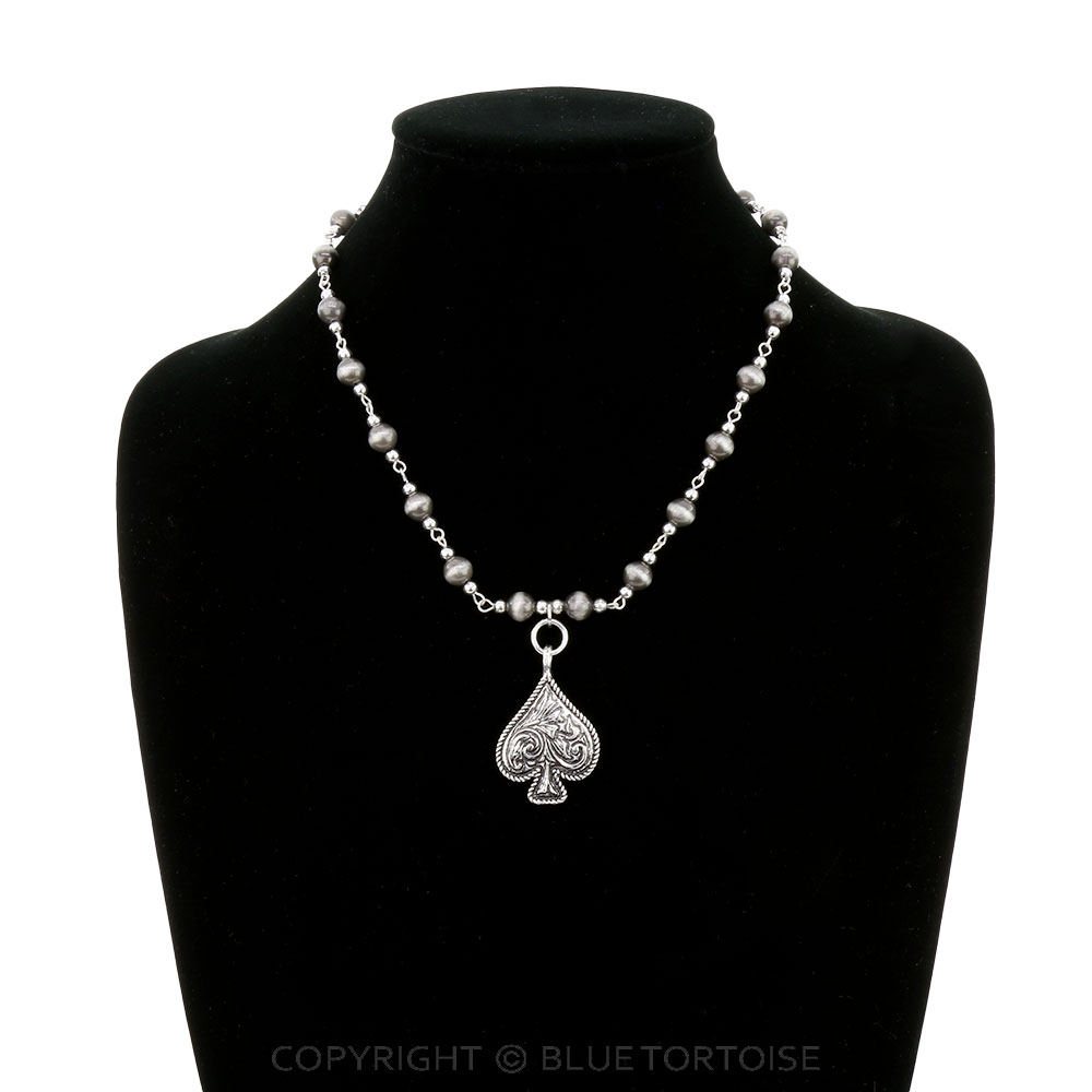 Rope TXR Spade Pendant Necklace - Image 2