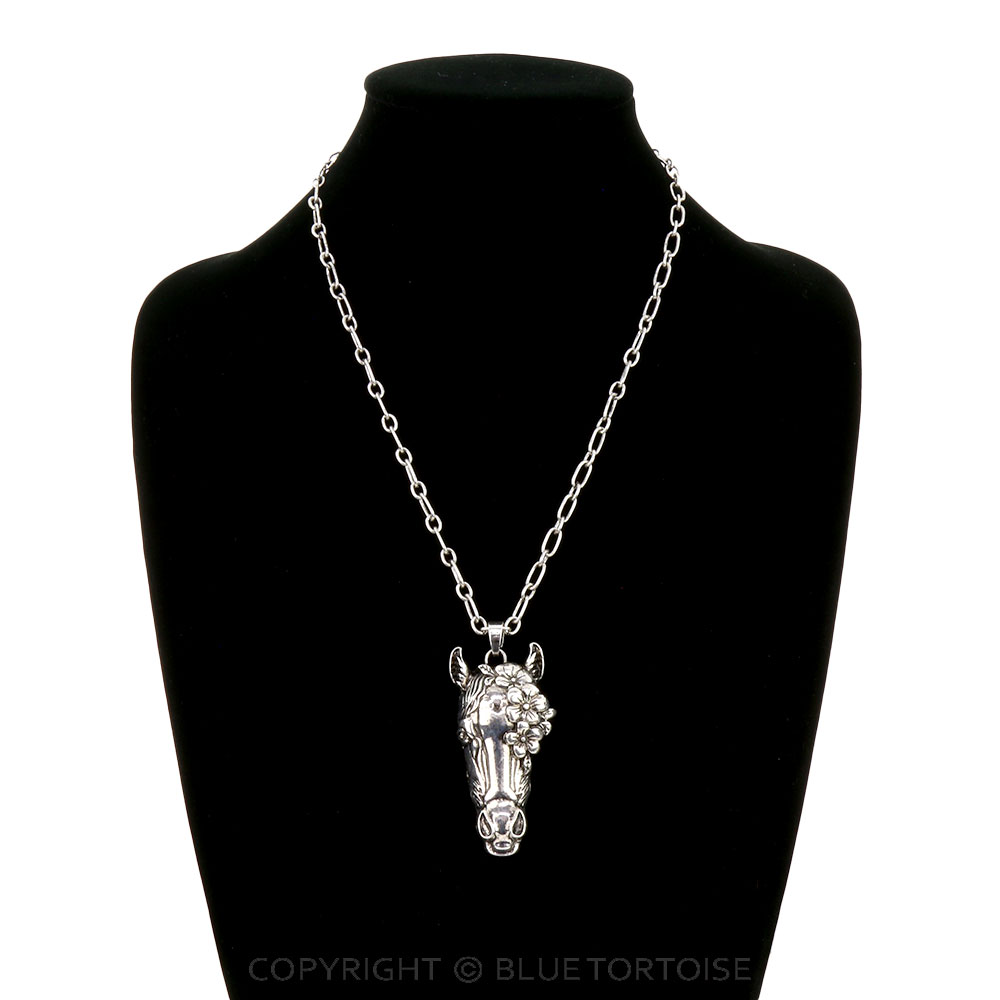 Western Flower TXR Horse Necklace - Image 2