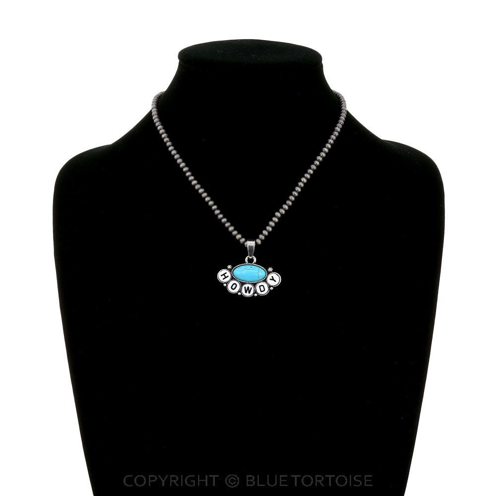 Howdy Bead Pendant Necklace - Image 2
