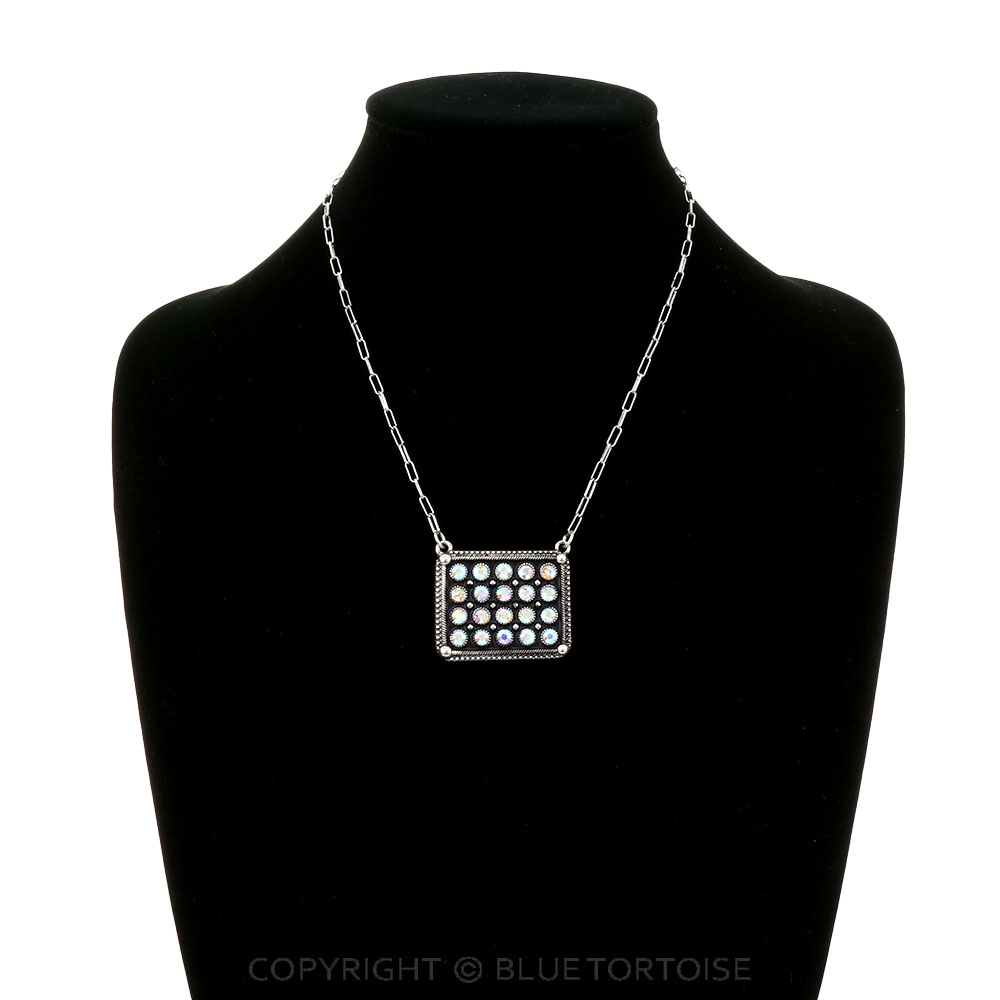 Western Rectangle Stone Necklace - Image 2