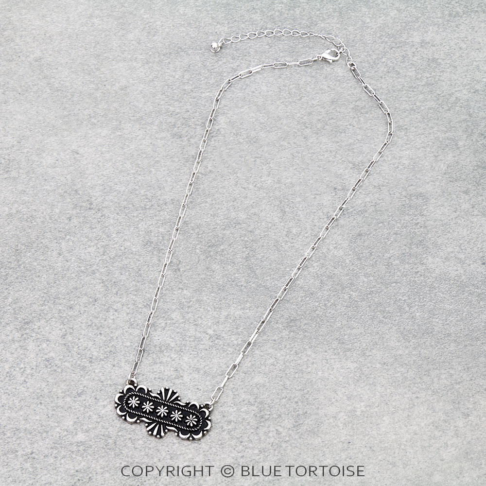Western Oval Concho Necklace