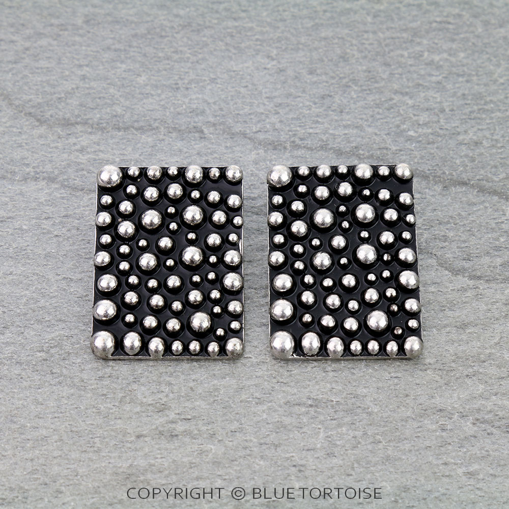 Western Rectangle Bubble Stud Earrings