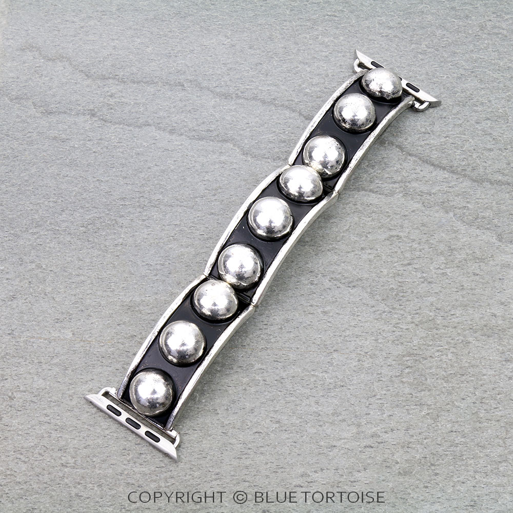Large Western Metal Bubble Stretch Apple Watch Band