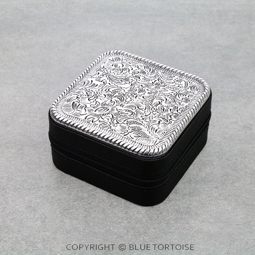 Western Theme Travel Jewelry Box - Metal Plate