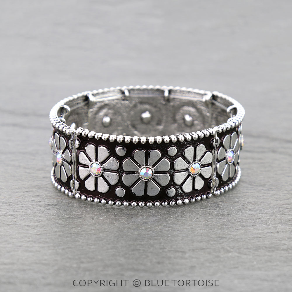 Western Flower Pattern Stretch Bracelet