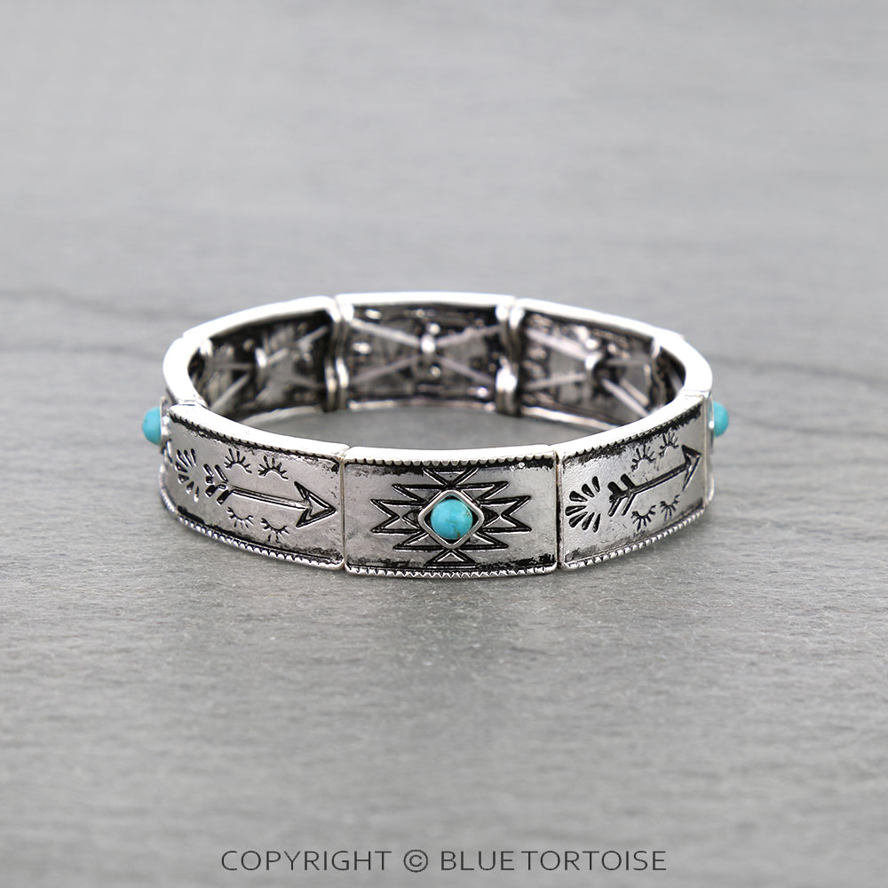 Western Aztec Stretch Bracelet